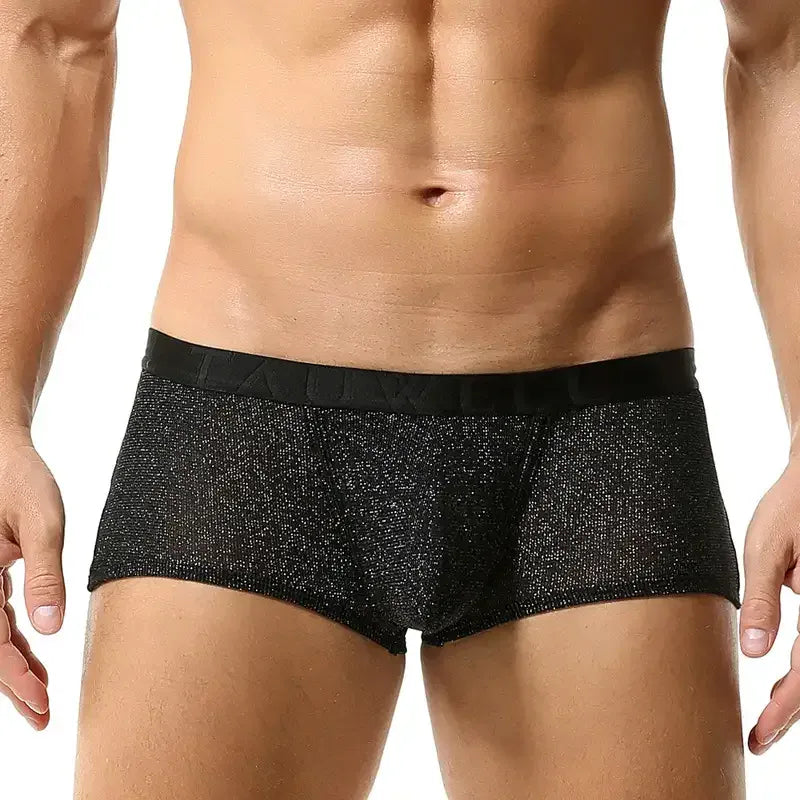 TAUWELL Tauwell Men's Low Rise Shiny Boxer Briefs