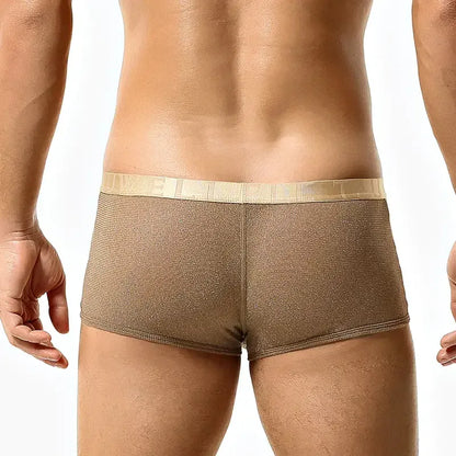TAUWELL Tauwell Men's Low Rise Shiny Boxer Briefs