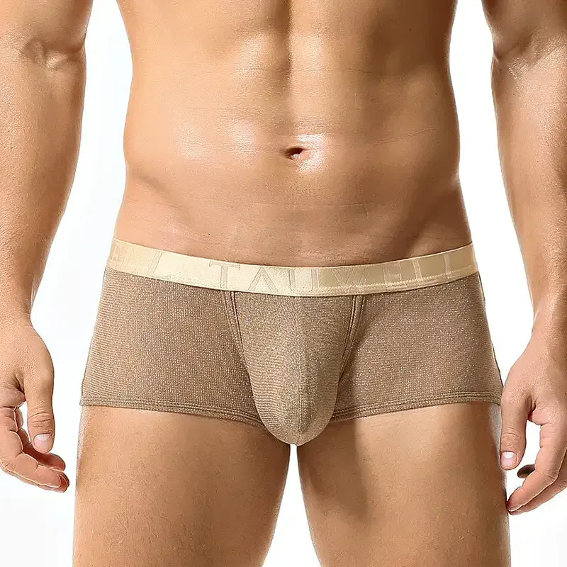 TAUWELL Tauwell Men's Low Rise Shiny Boxer Briefs
