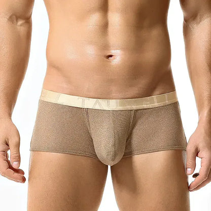 TAUWELL Tauwell Men's Low Rise Shiny Boxer Briefs