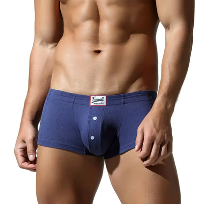 TAUWELL Tauwell Men's Low-Rise Trunks - Soft Rayon Blend Underwear with Button Fly