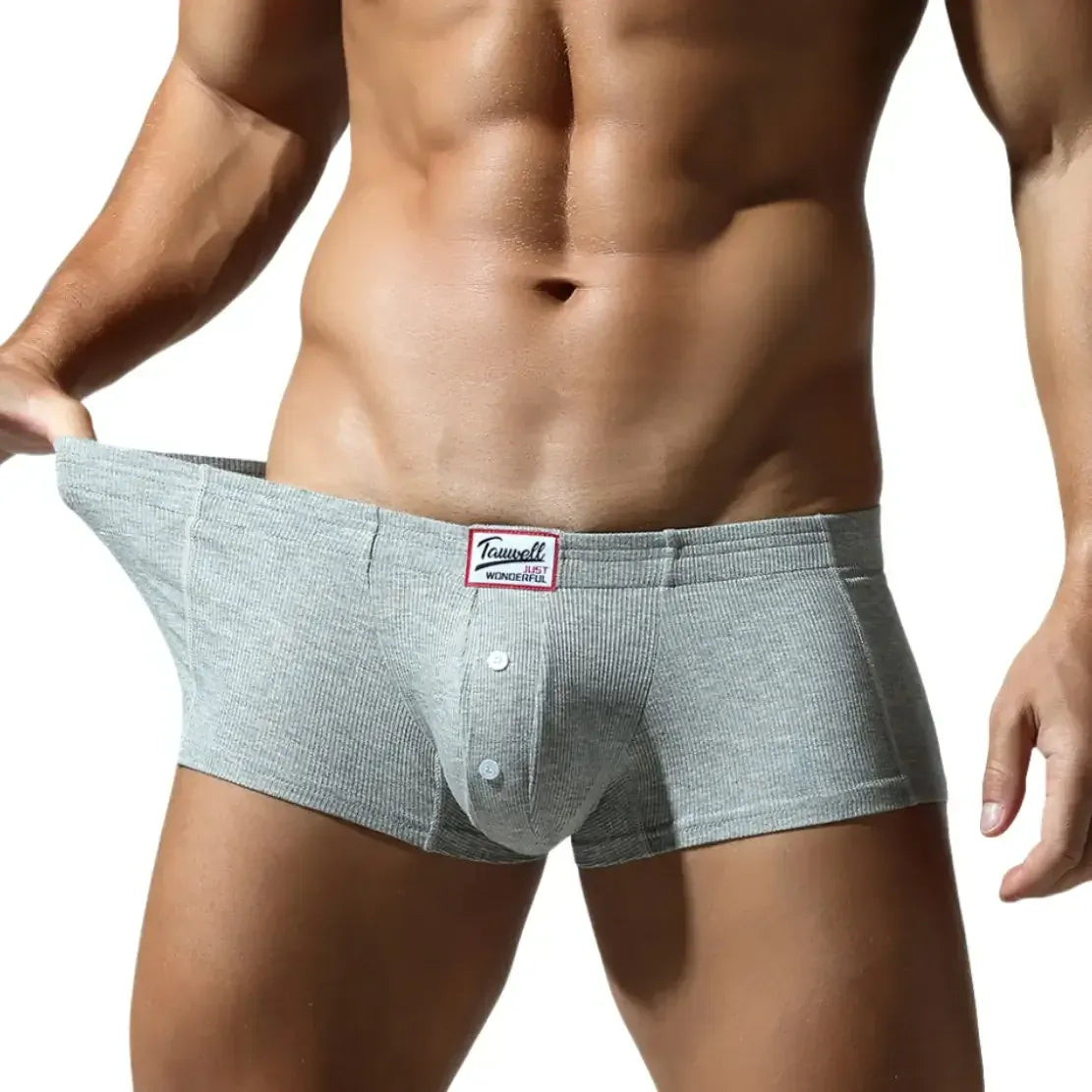 TAUWELL Tauwell Men's Low-Rise Trunks - Soft Rayon Blend Underwear with Button Fly