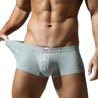 TAUWELL Tauwell Men's Low-Rise Trunks - Soft Rayon Blend Underwear with Button Fly