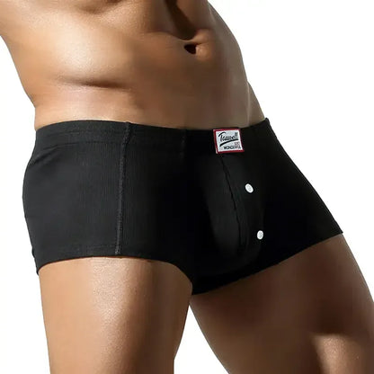 TAUWELL Tauwell Men's Low-Rise Trunks - Soft Rayon Blend Underwear with Button Fly