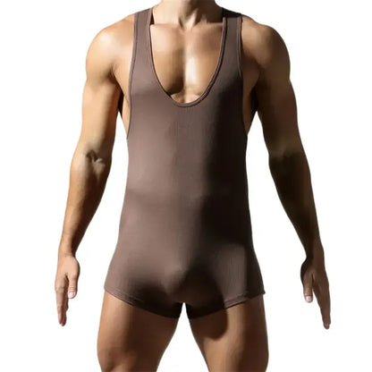 TAUWELL TAUWELL Men's Seamless Singlet Bodysuit Athletic Sports Wear