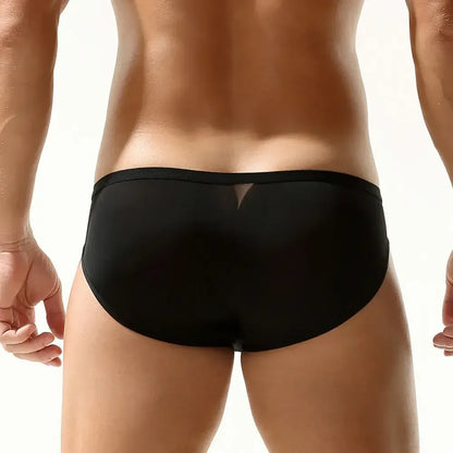 TAUWELL Tauwell Men's Sexy Low-Rise Briefs - Quick-Dry Pink Nylon & Spandex Underwear
