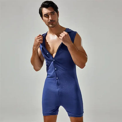 TAUWELL TAUWELL Men's Sleeveless Bodysuit with Hood – Trendy Activewear