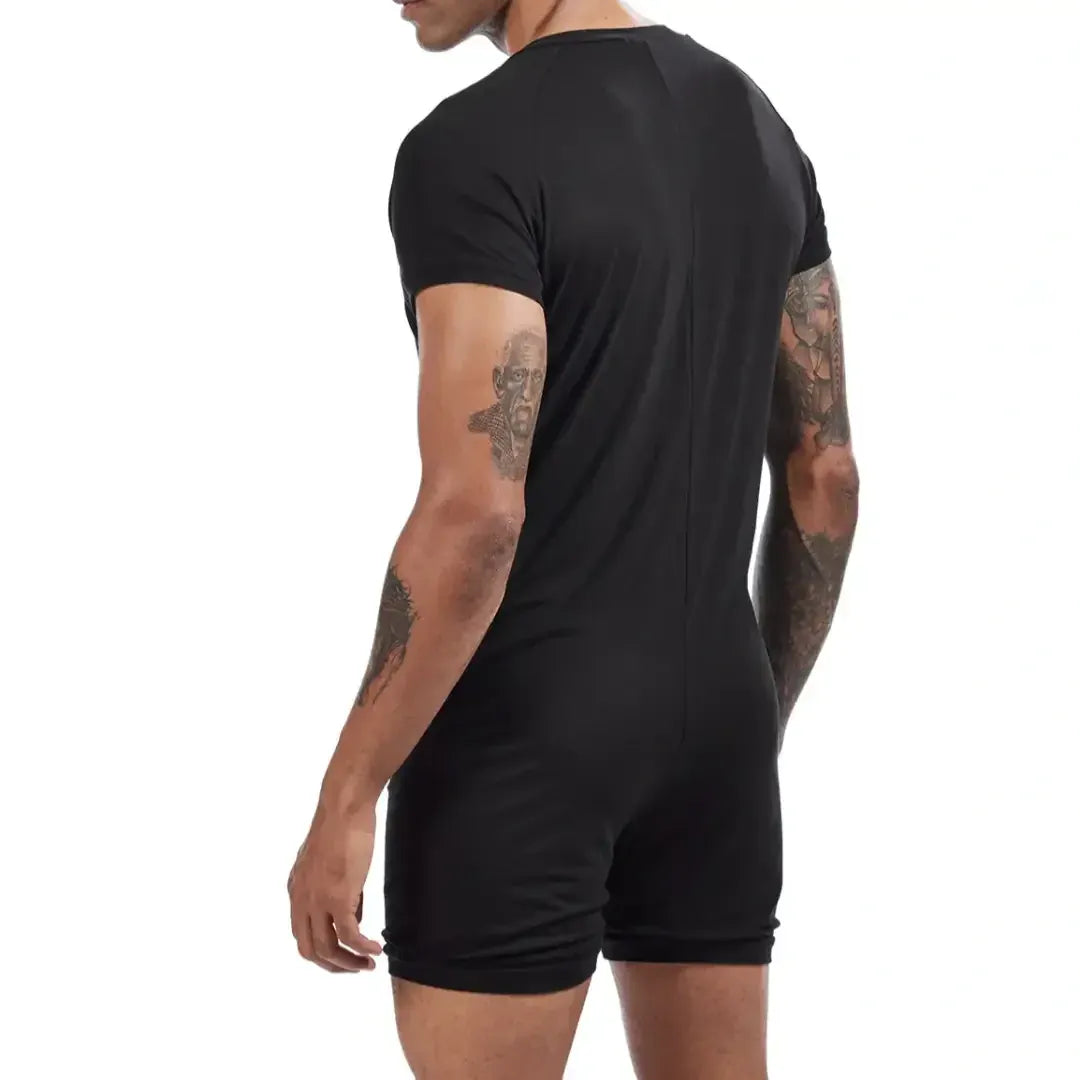 TAUWELL TAUWELL Men's Solid Soft Short Sleeve Bodysuit