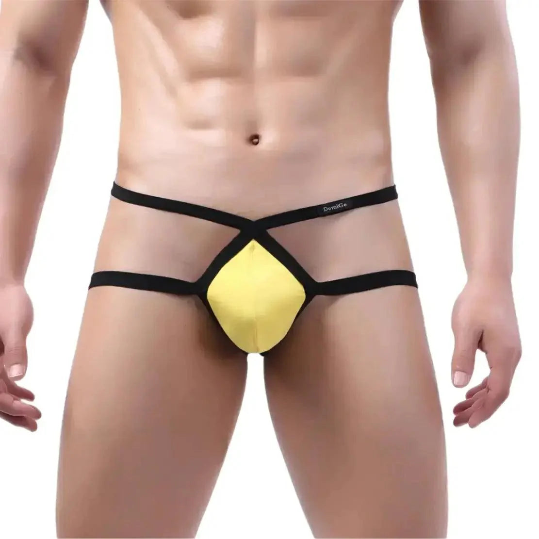 X-Shape Men's Jock Strap Thong with Cotton Lycra Blend Mens Underwear - His Inwear